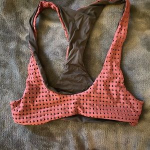 Acacia swimwear merlot mesh top size small
